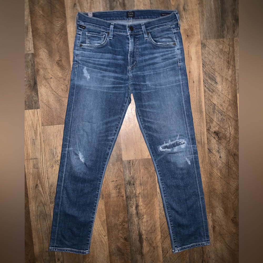 Citizens of Humanity Angel Crop midrise slim straight jeans size 25 0/1/2